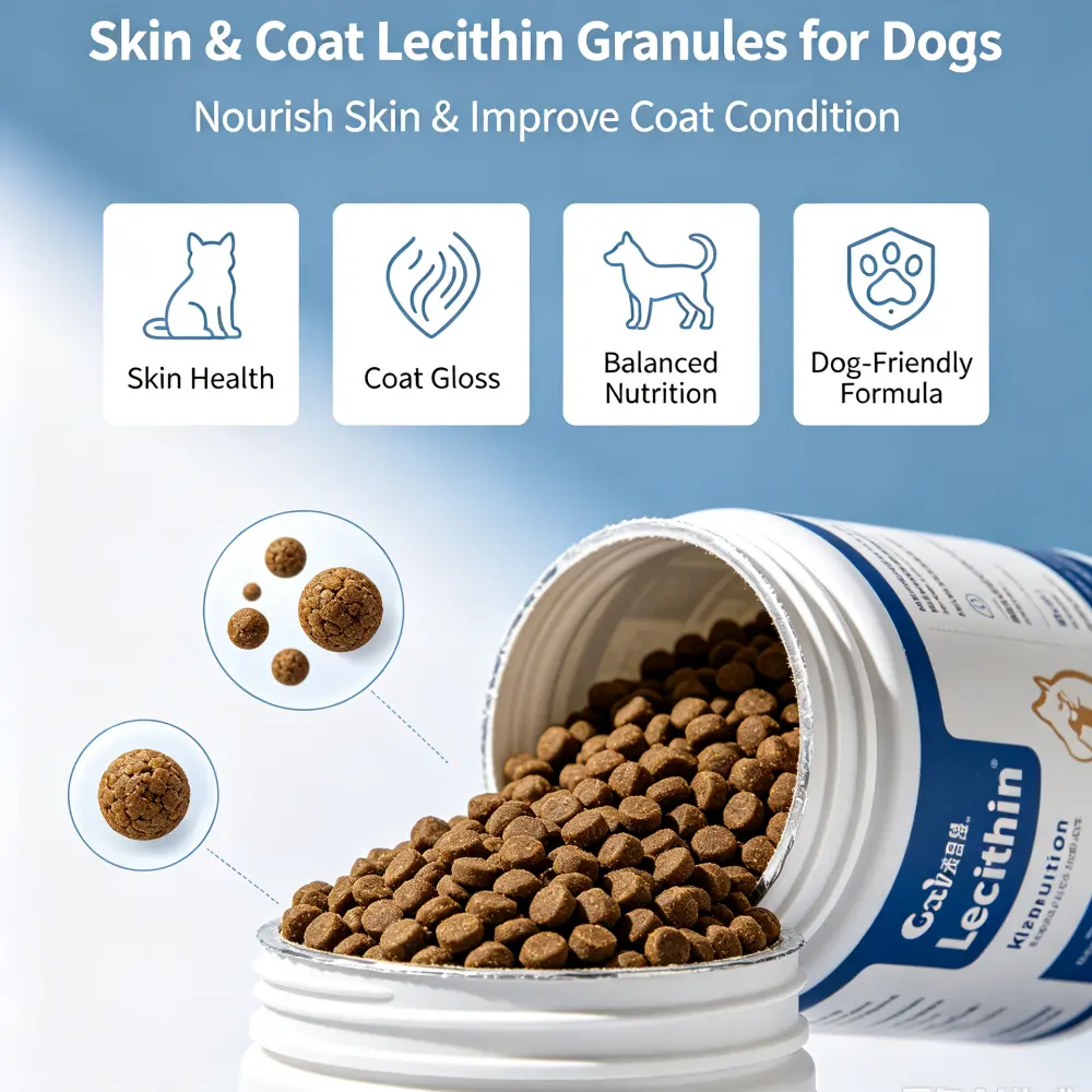 >SKIN-1001 Skin & Coat Lecithin Granules for Dogs – Natural Supplement for Glossy, Healthy Canine Fur