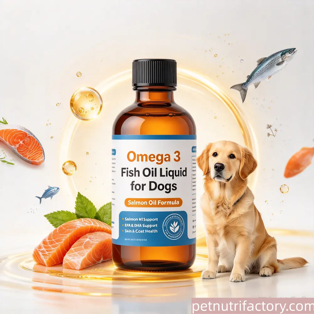 Proveedor de aceite líquido de pescado con Omega 3 para perros – Servicios OEM/ODM disponibles