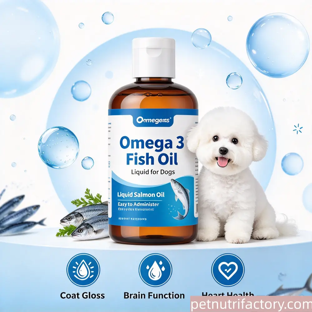 Aceite líquido de pescado con Omega 3 para perros source manufacturer 4